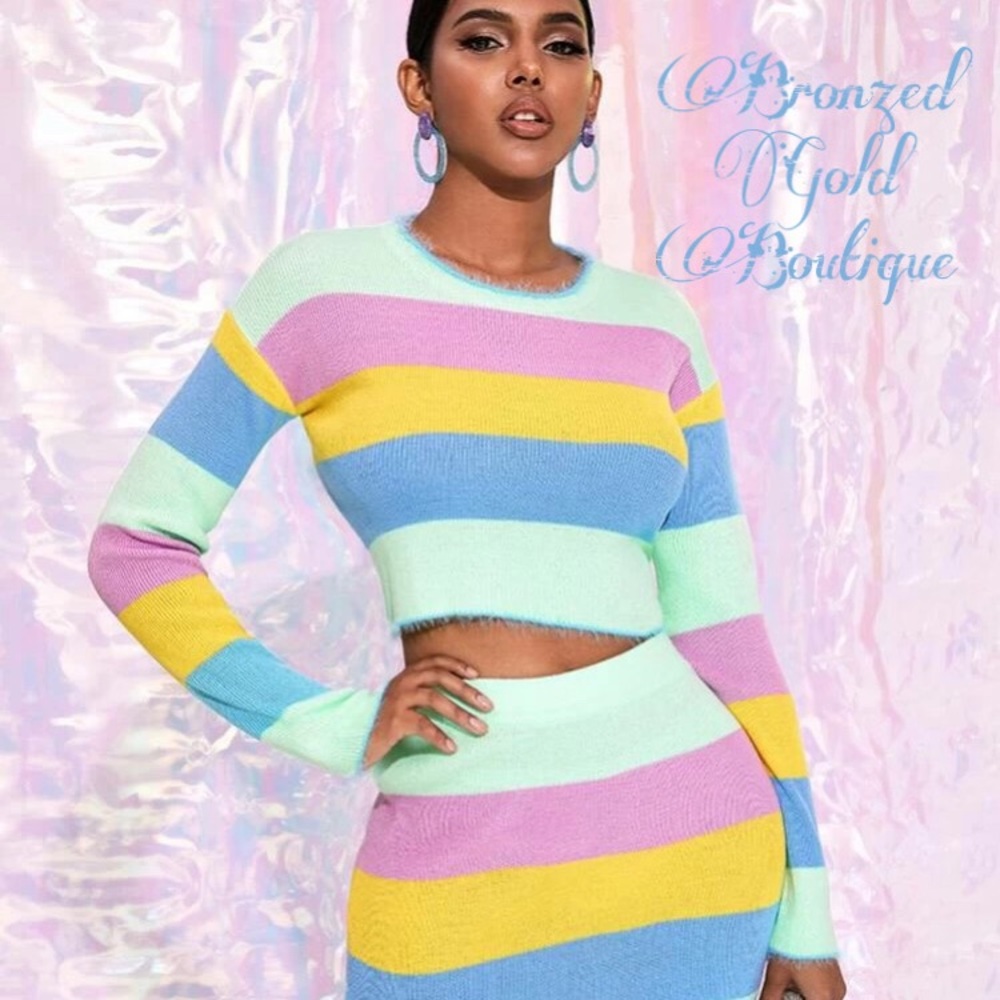 💙 ColorBlock Skirt Set 💙 - Picture 4 of 8
